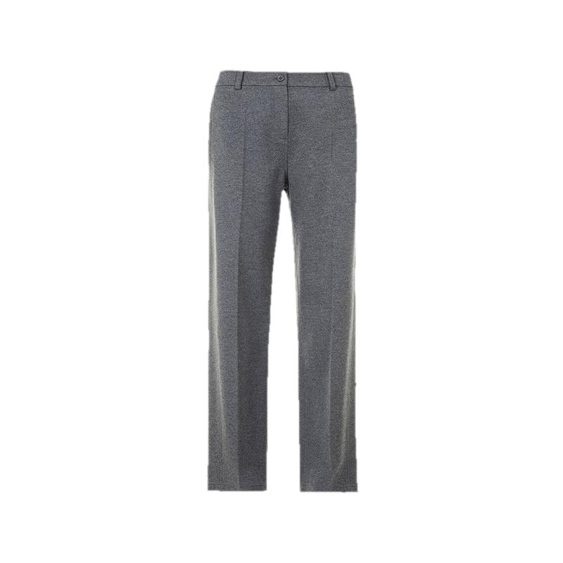 LANCY Women's Wool Blend Straight Wide-Leg Suit Trousers