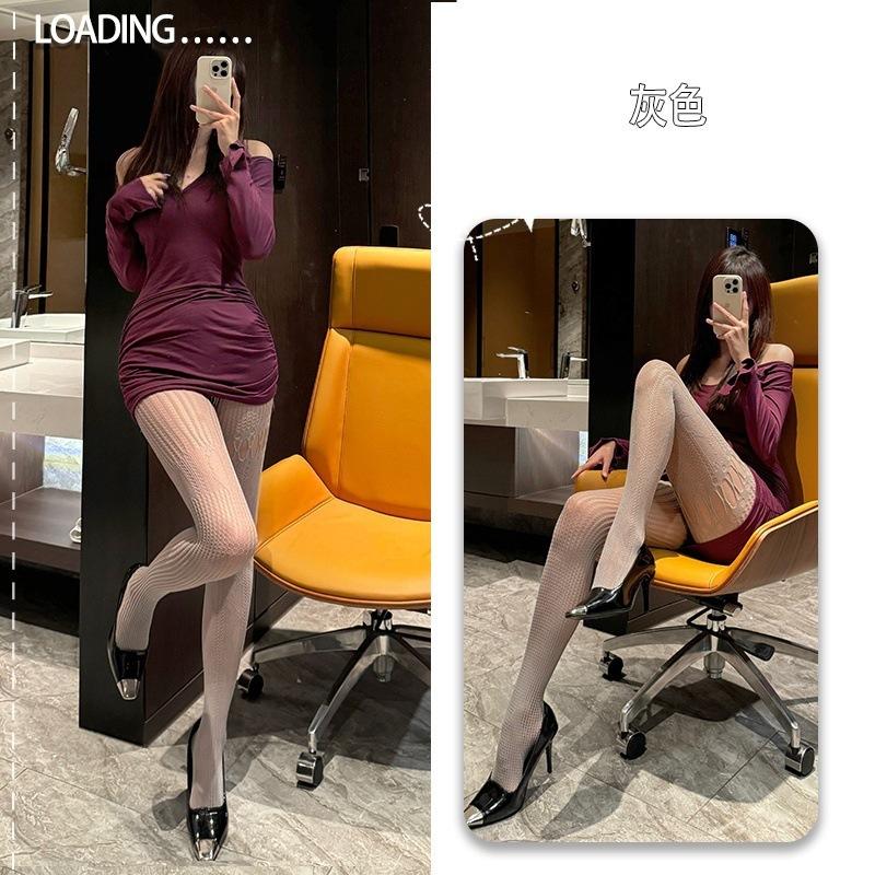 Sex Underwear Hollow Fishnet Socks Sexy Babes Personality Black Silk Women Thin Pure Desire Wind New Bottom Pantyhose