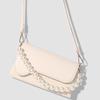 Fashion Pearl Chains Flip Single-shoulder Crossbody Underarm Bag for Women Small Square Bag Pu Leather Purse Handbags Versatile