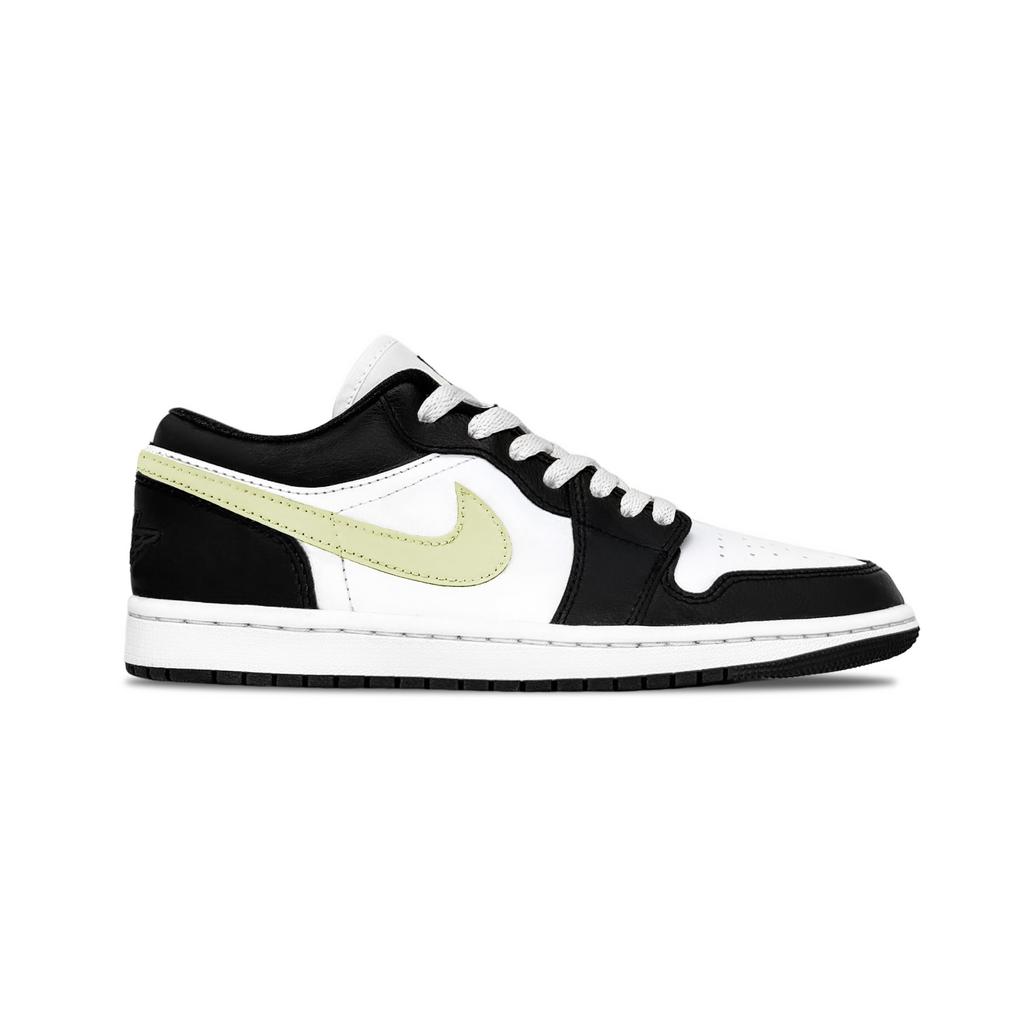 Jordan Air Jordan 1 Cloudy Soda Abrasion Resistant Low Top Vintage Basketball Shoes Unisex Black White 553558-165(Team282-)