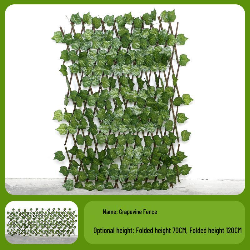 Expandable Pastoral Ivy Leaf Fence: Outdoor Green Hedge for Garden or Courtyard Decoration