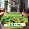 Customizable T-TMNT Round Non-Slip Carpet - Ideal for Garden, Picnic, Office, Perfect for Decoration, Suitable For All Seasons