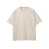 Men's Oversized Washed Gray T-Shirt Vintage Crew Neck Short Sleeve Casual Basic Top