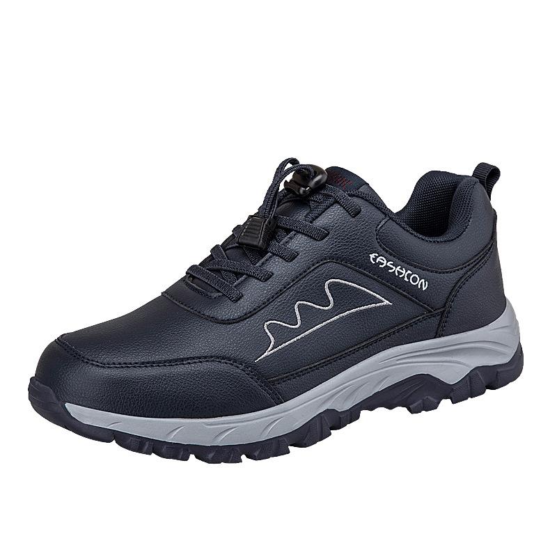 Autumn and Winter New Official Website Brand Waterproof Leather Surface Sports Non-slip Soft Sole Dad Travel Shoes