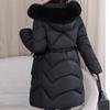 Fashion Winter Woman Long Parkas Hooded With Faux Fur Collar Thick Warm Jacket Detachable Sleeves Women's Coats