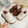 Kinder-Leder-Schuhe mit weicher Sohle - Mädchen Frühling/Herbst Britischer Stil Lässig & Bequem Rutschfeste Lauflernschuhe für Kleinkinder