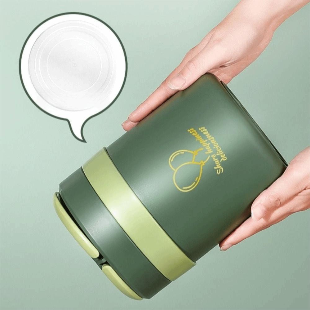Hand-held Food Thermal Jar 1.5L Thermos Food Containers Insulated Bucket  Outdoor Picnic
