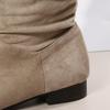 2022 Women's European & American Over-the-Knee Chunky Heel Velvet Boots with Pleated Stacked Sleeves