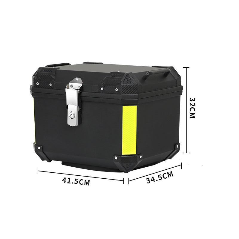 Motorcycle Tail Box Top Case Lockable Helmet Luggage Storage Rear Tour Box With Reflective Design Waterproof Storage Carrier