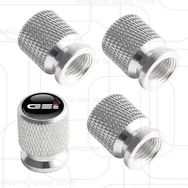 4Pcs Car Tire Valve GSI Emblem For Opel Mokka Insignia Corsa Antara OPC VXR8 Astra Aluminum Air Port Stem Cover Caps Dust Covers