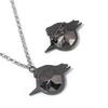Love Game Love and Deep Space Qin Che Crow Brooch Red Gem Cute Animal Pin Badge Emotion Badge for Women Girls Gifts