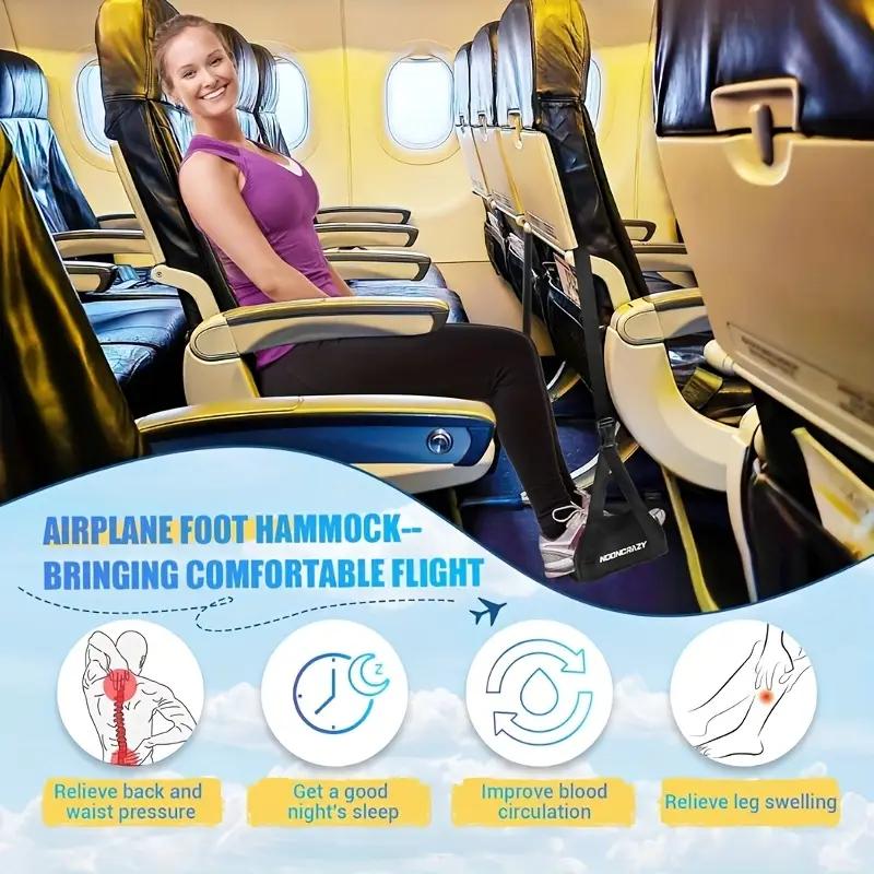 1/3PCS Hamac Repose-Pieds de Voyage Repose-Jambes Portable pour Bureau Avion et Train Sangle de Pied Confortable Essentiel de Voyage