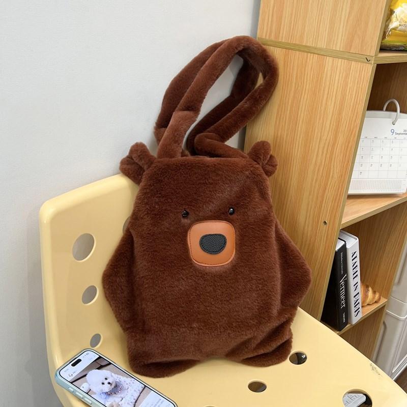 Women Bear Shoulder Bag Female Cute Cartoon Large-capacity Handbag