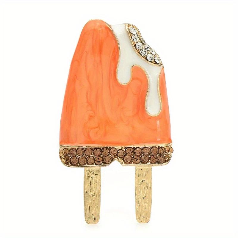 

Cartoon Ice Cream Brooch Unisex Color Enamel Party Casual Badge Gift