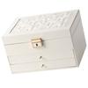 Stylish Multi Layer Jewelry Chest Multilayered Jewelry Storage Box Convenient PU Leather for Accessory Organization
