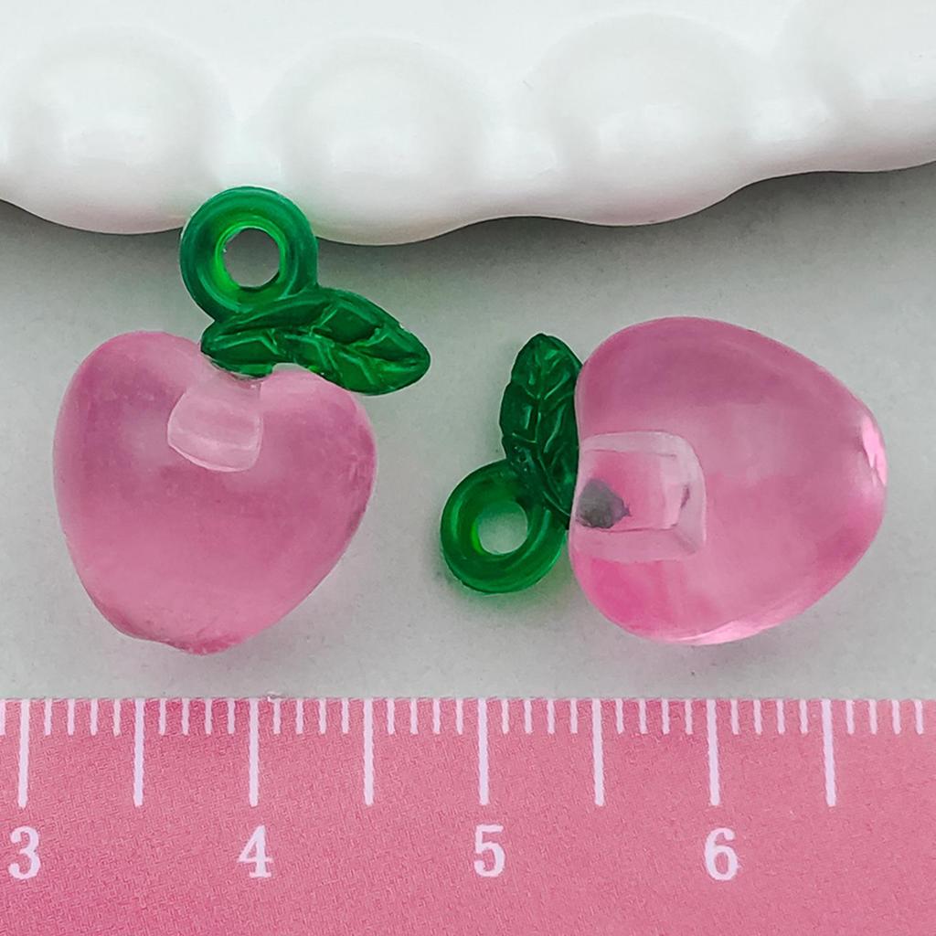 3D pryskyřičné simulační ozdoby ovoce: Citronové, hroznové, jahodové, jablečné doplňky pro DIY přívěskové náhrdelníky