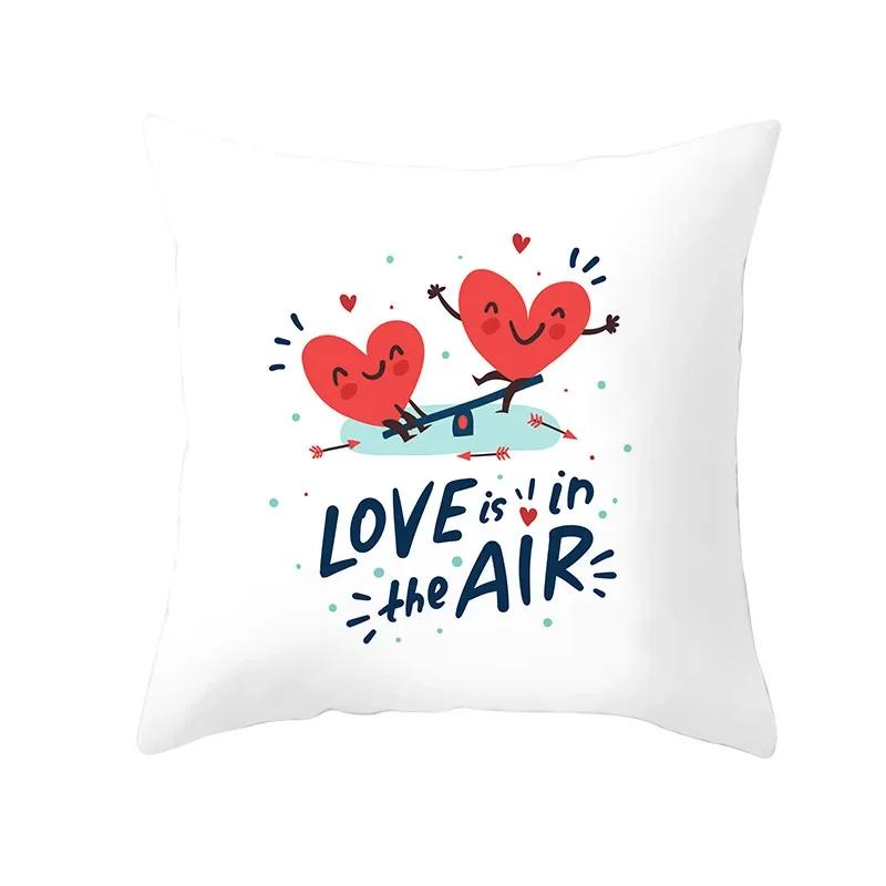 

Чехол на подушку ко Дню святого Валентина Романтические свадебные украшения с принтом Чехол на подушку Наволочка Подарок на День святого Валентина 66x66cm бордовый