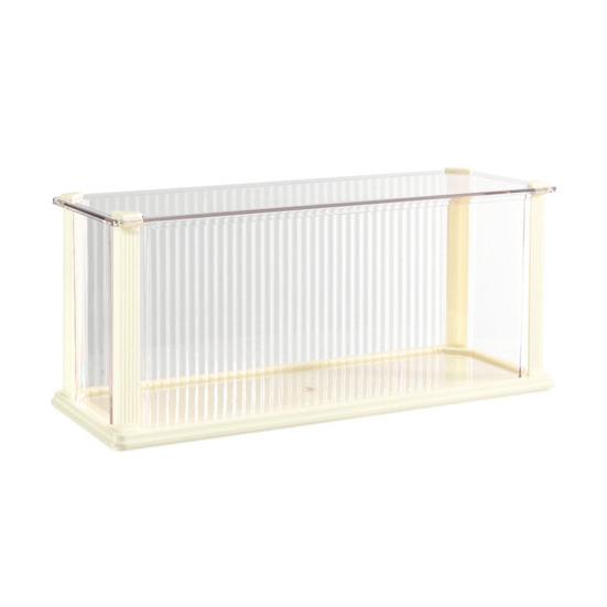 Clear Display Case Dust-Proof Action Box Stackable Anime Figure Display Figure Display Case for Figurines Collectibles S кремовый