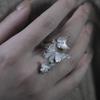 Retro S plain ring, non-fading light luxury index finger ring, open ring.