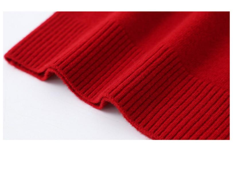 Mom's Stylish 100% Wool Winter Sweater - Elegant Chinese Design for Middle-Aged and Elderly Women