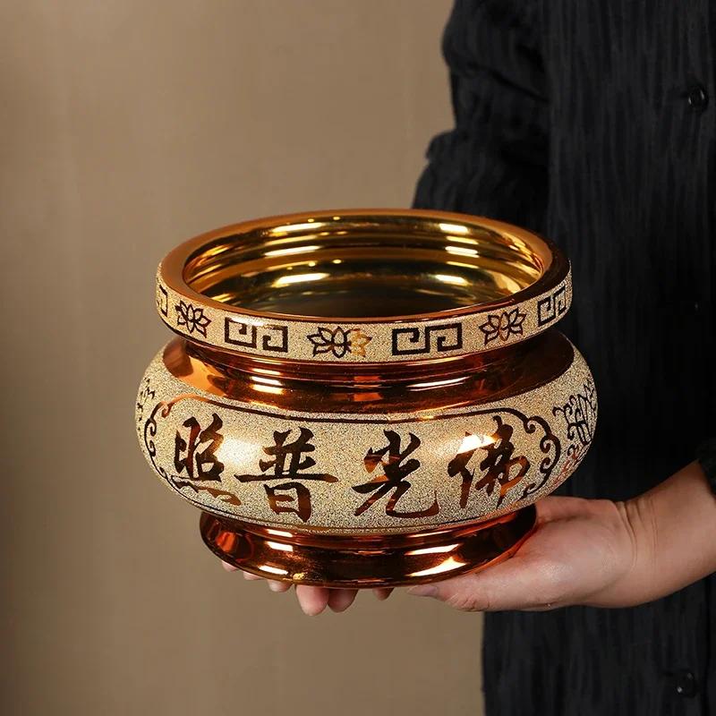 Ceramic Incense Burners for Buddhist Household Ancestral Halls, Small Incense Burners, Buddhist Utensils, Handicrafts Feng Shui