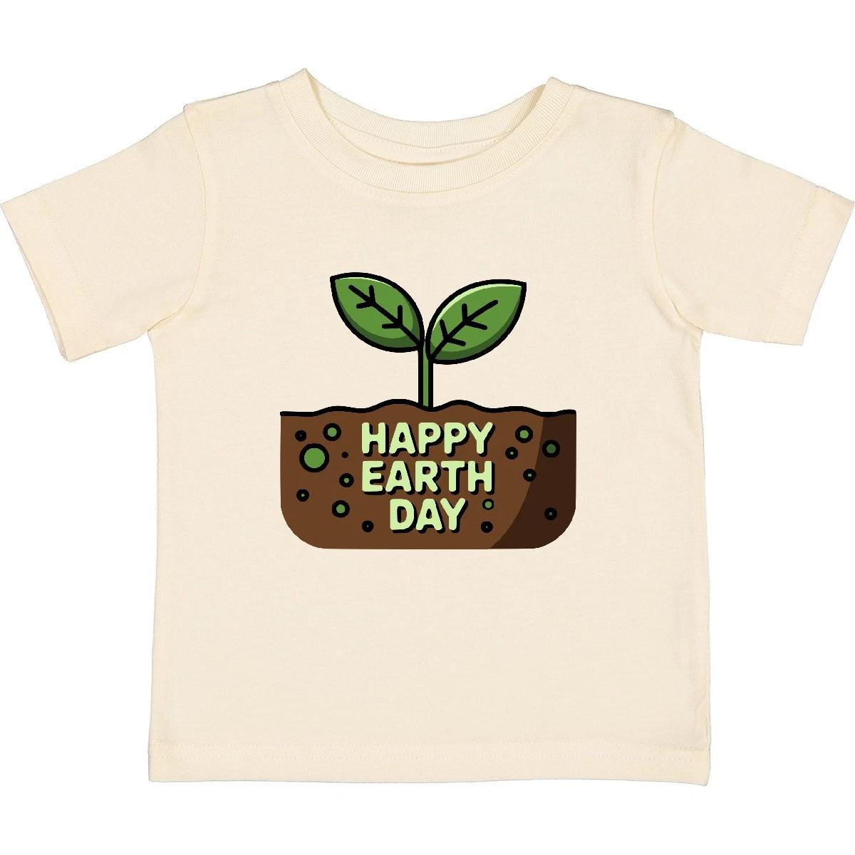 Inktastic Happy Earth Day 2025 Baby T-Shirt Seedling Renewal Plants Infant Tees 130