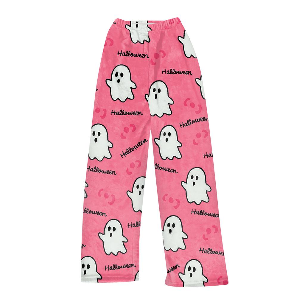 Women Winter Plaid Pants Full Length Long Trousers Sports Pants