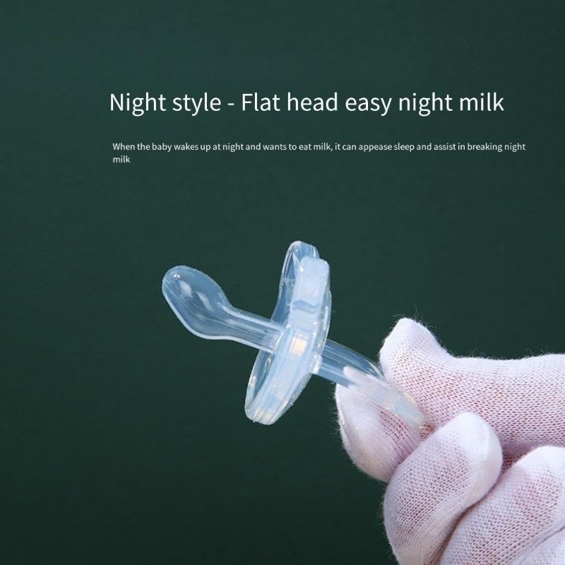 2pcs Infant Soother Soft Silicone Comforting Baby During Weaning Phase for Day And Night Use with Portable Storage Case