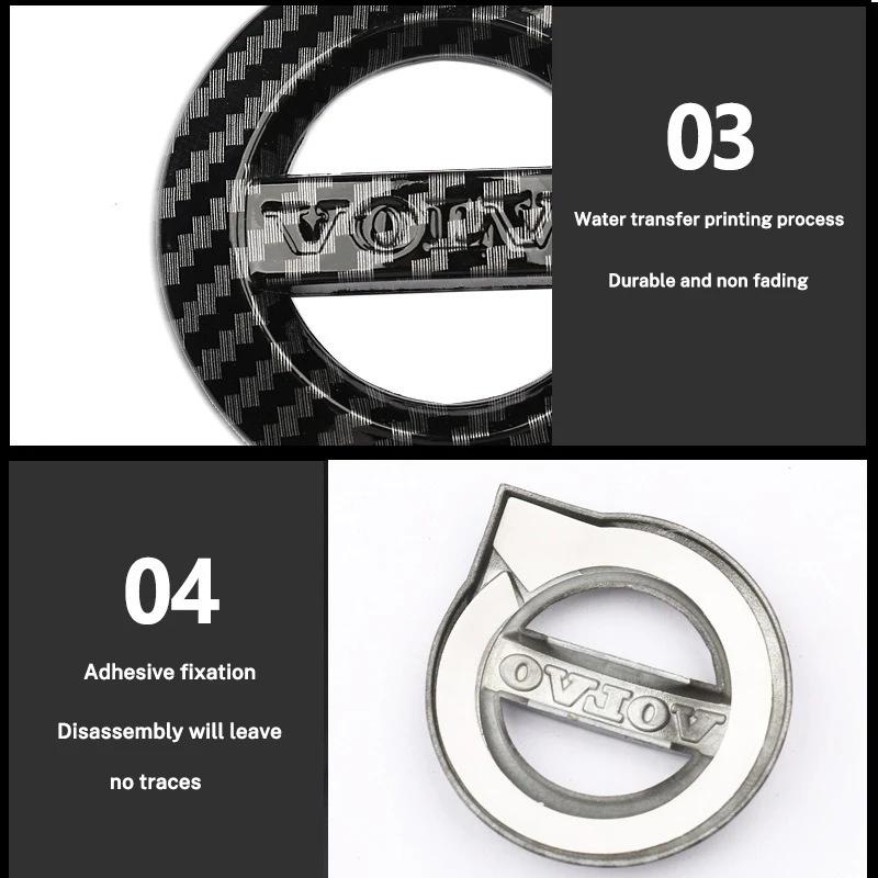 Styling Auto ABS Adesivo Centrale Volante Auto Per Volvo V60 V40 XC90 S60 XC60 V70 S90 XC40 S80 V90 EX90 Emblema Accessori