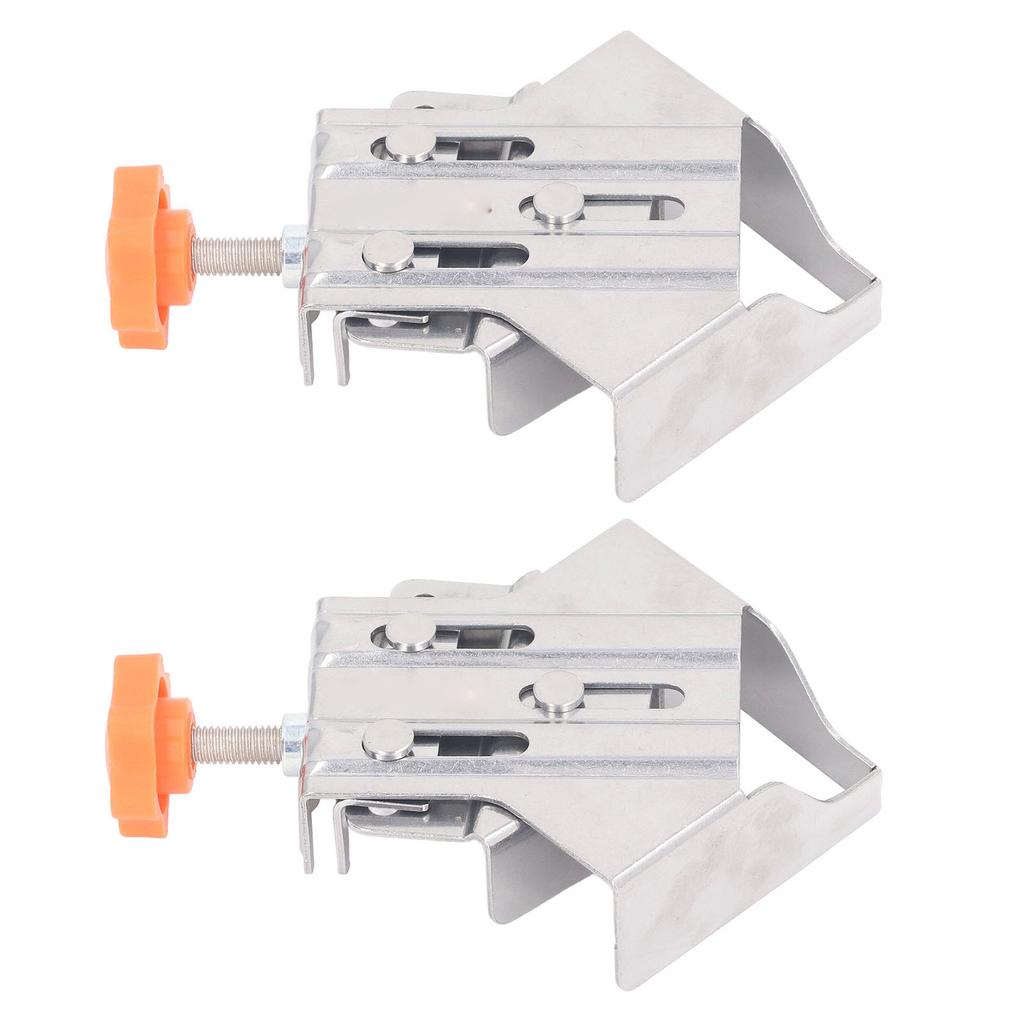 2Pcs Right Angle Clip Stainless Steel Mouth Closed 90 Degree Quick Corner Clamp for Woodworking