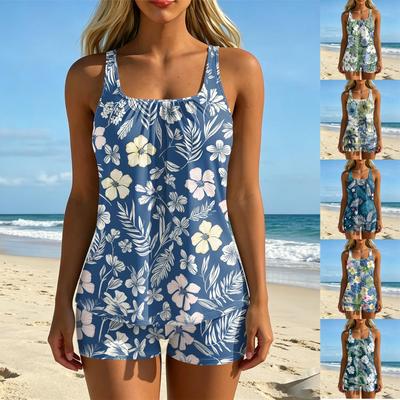 Women's Printed Split Swimsuit Sport Swimsuit Two-Piece Set