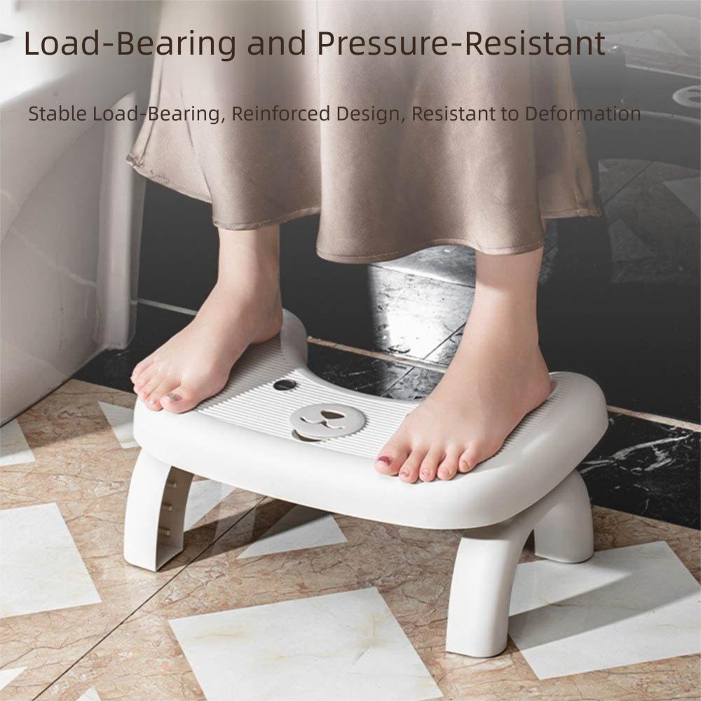 Ergonomic Bathroom Foot Stool Foldable Under Desk Footrest  Pregnant Woman