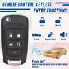 Car Key Fob Keyless Entry Remote Compatible with Chevy Cruze/Camaro/Impala/Equinox/GMC Terrain/Lacrosse 2010 2011 2012 2013 2014 2015 2016 2017 Key