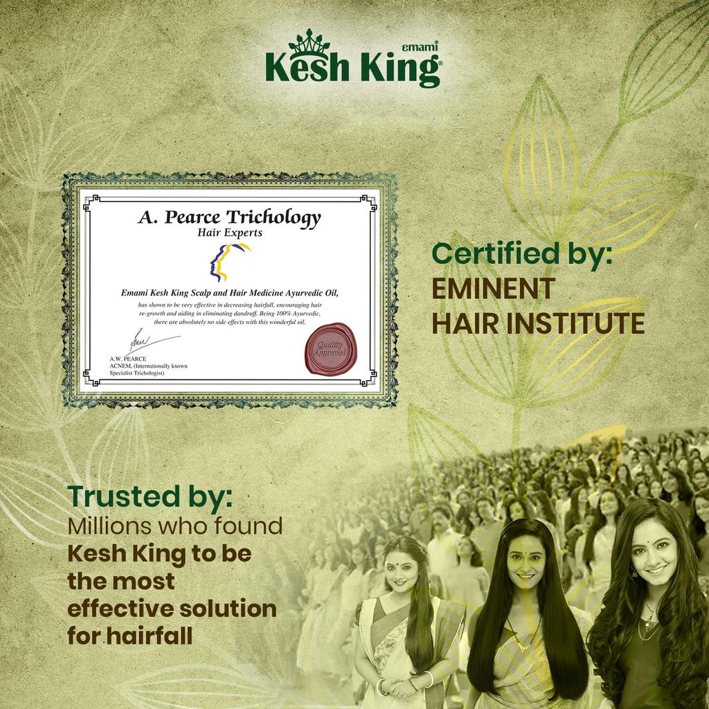 Kesh King Ayurvedic Anti Hairfall Hair Oil 300ml For Stronger Hair Growth And Scalp Nourishment – Herbal Oil For Dandruff And Dryness