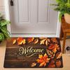 Autumn Maple Leaves Welcome Rug Doormat Machine Washable Carpet For Living Room Bedroom Kitchen And Laundry Rug Floor Mat