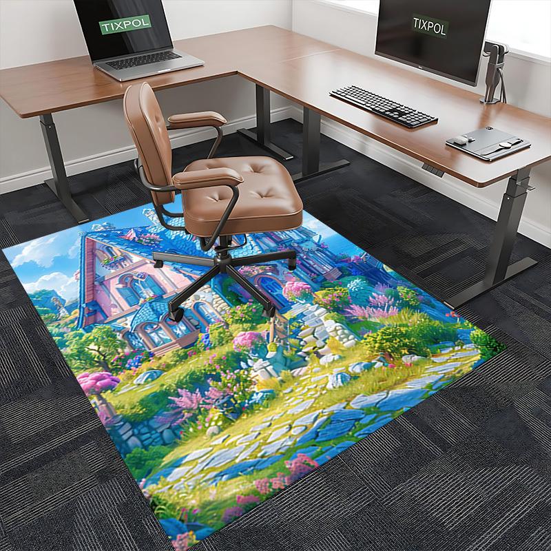 1pc Anime Cartoon Design Office Chair Mat - Festival Gift for Home Decor, Suitable for All Seasons.A073