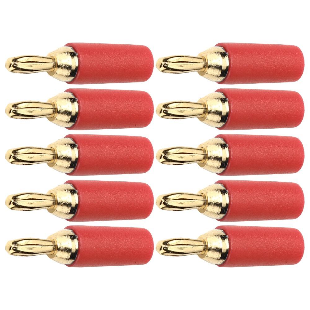 10 PCS 2.5mm Banana Connector Copper Gold Plated Speaker Plug  Connector  2.5mm Socket