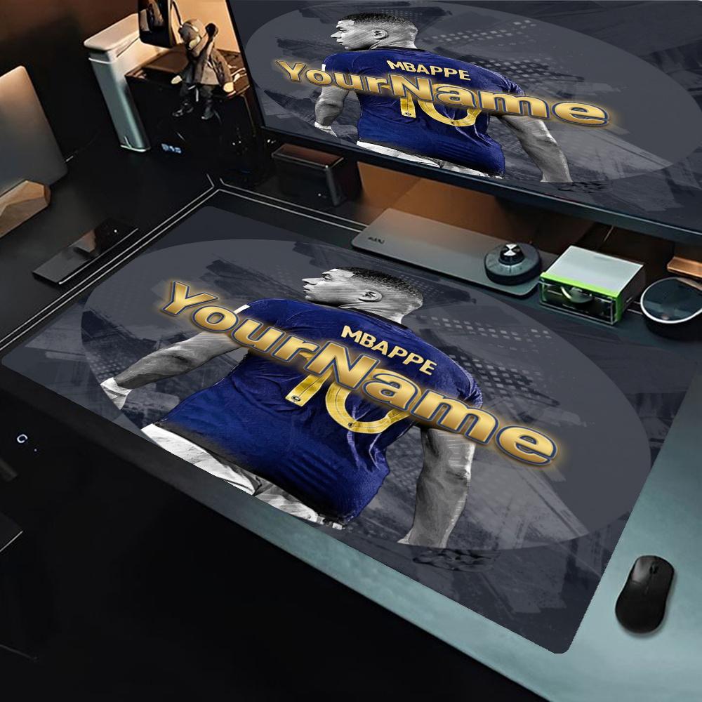 Mbappe Personalized Text Mouse Pad Desk Mat Ultralong Desk Mat Nonslip Rubber Base Office Desk Accessory