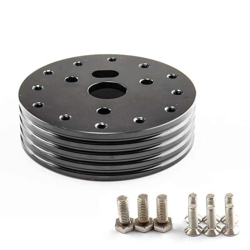 Universal Auto High-quality Aluminium Alloy Steering Wheel Boss Kit Heightening Pad 6 Hole To fit 3 Hole Fixed Type Heightening
