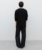 INSILENCE Rib Henley Neck Long Sleeve Black