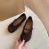Round-toe Retro Soft-soled Shoes - Full-enclosed Women's Fall/winter Outerwear Flat Shoes Devotion