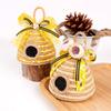 Bee Skep Honeycomb Hanging Ornament In Jute Material For Wedding Party Decor