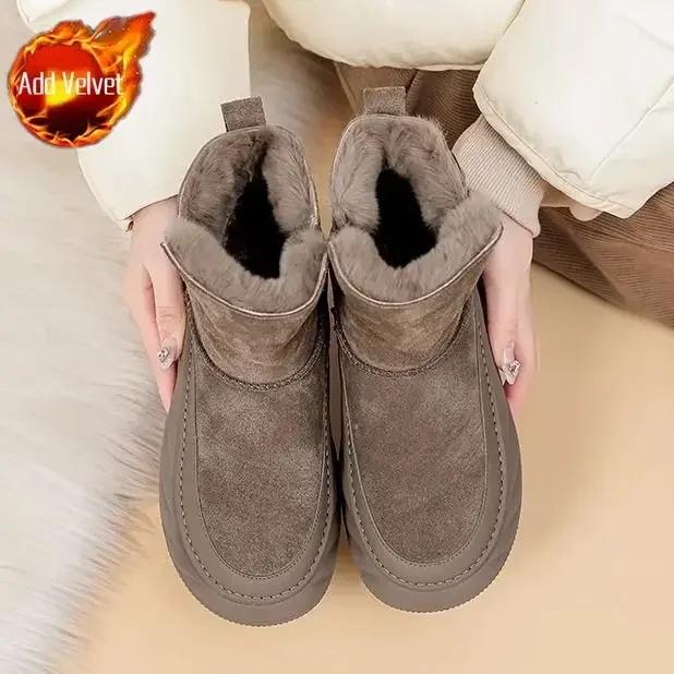 Fashion Snow Boots for Women New In Woman Shoes Padded Plus Warm On Slip Boot Gothic Gyaru Y2k Protective 39 Comfortable and Elegant Hot