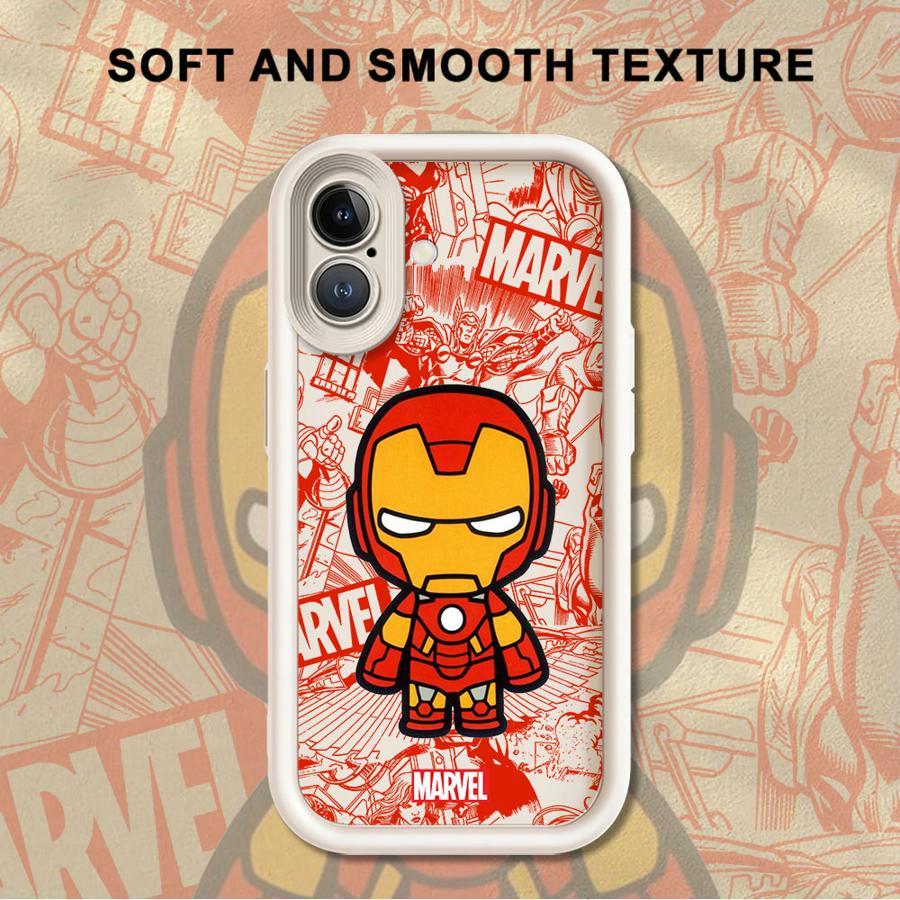 Weiche Handyhülle für iPhone 13 12 11 Pro Max 15 16 14 Plus 17 Air XS Max XR 16e Marvel Cartoon Iron Man