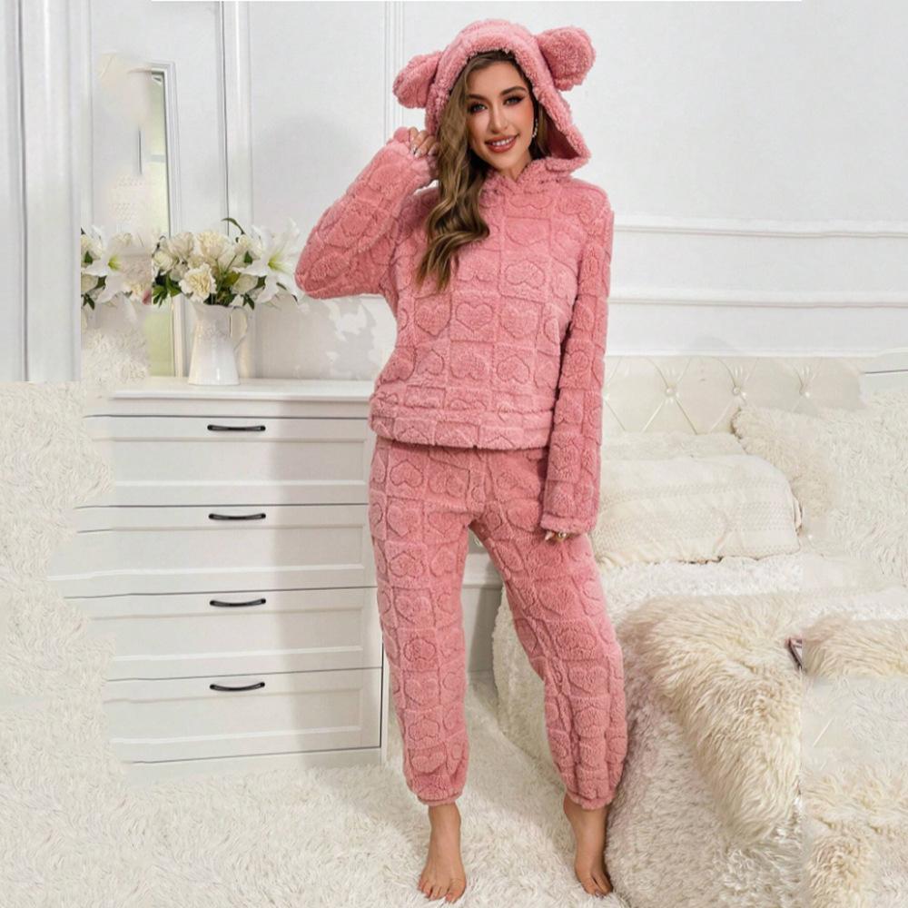 Women's Fashion Solid Colour Long Sleeve Long Pants Two Piece Set