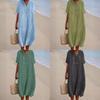 Cotton Linen Casual Dress With Vneck For Summer Womens Fashion