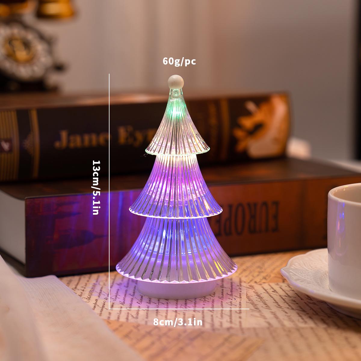 Three-Layer LED Crystal Pagoda Ornament - Cross-border Christmas Night Light Decoration 1.5
