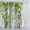 Modern 3D Printing Forest Refreshing Scenery Shower Curtain Waterproof Landscape Green Plant Mountain With Hooks Bathroom Decor