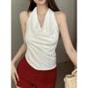 Slim Sexy Swinging Neck Sleeveless Shirt Women's Summer Bottom Top Women's Trend