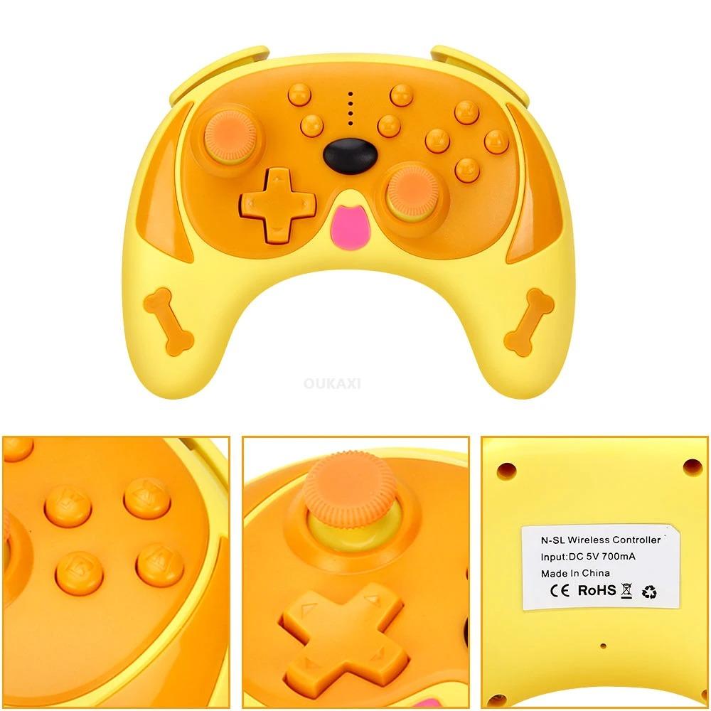 Wireless Controller, Dog Style Cute Gamepad Joystick for Switch/Lite, Support Wake-up, Turbo, Gyro Axis, Dual Vibration, Motion Control Function